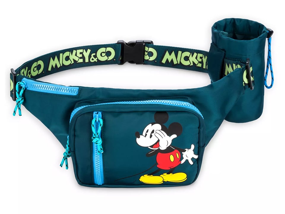 blue bag with mickey mouse character