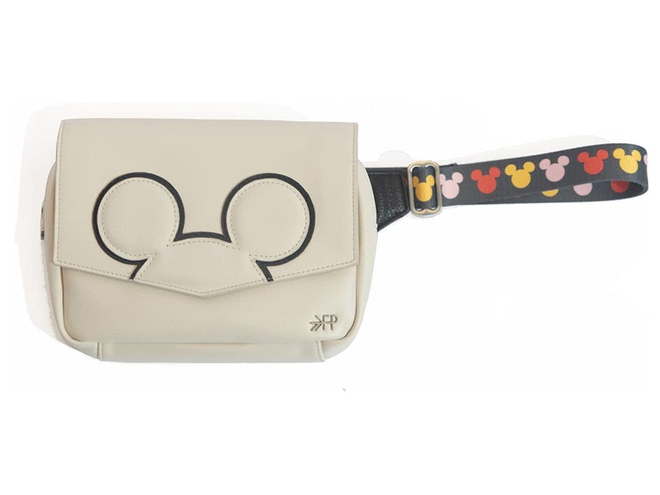 tan bag with mouse ears