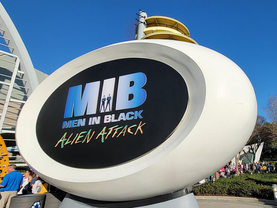 MEN IN BLACK Alien Attack sign Universal Studios Florida