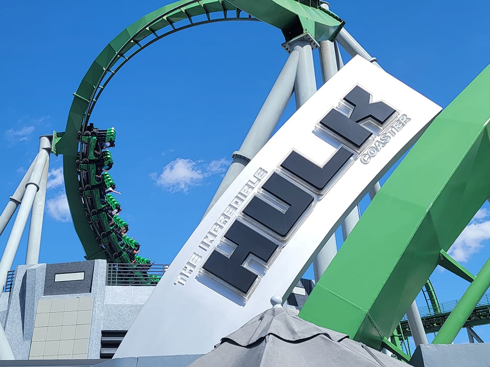 The Incredible Hulk coaster at Universal Studios Florida