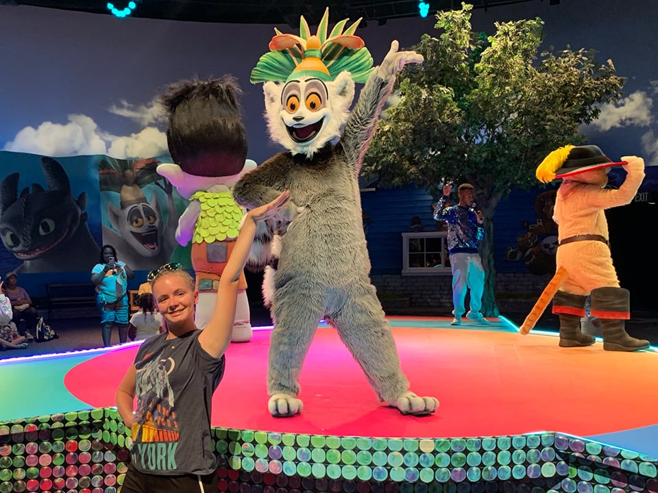 King Julien at Universal Studios