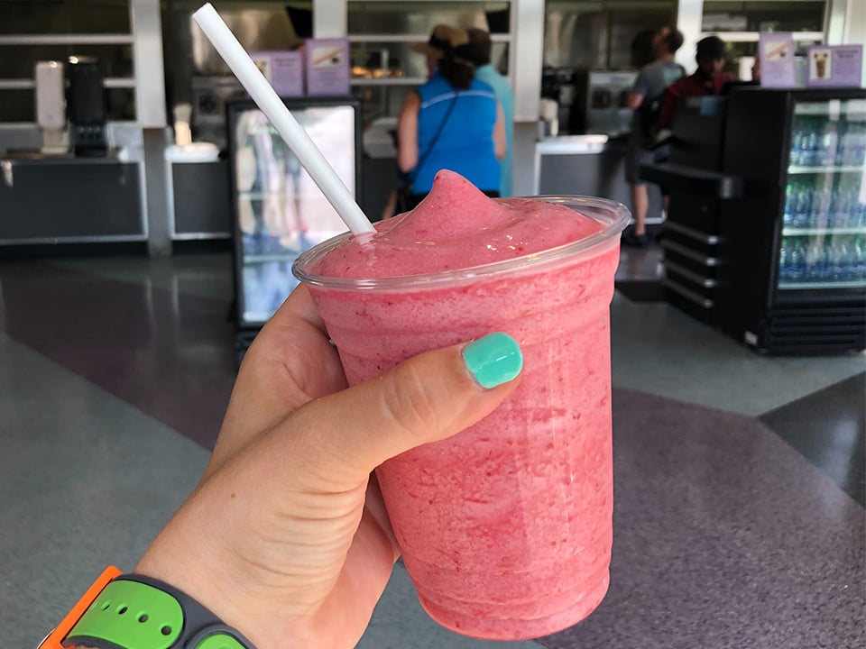 a strawberry smoothie