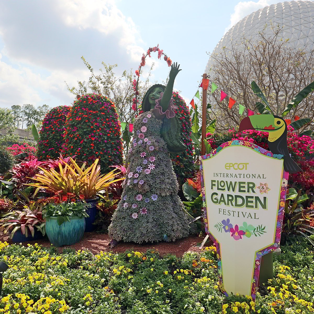 an encanto topiary at EPCOT