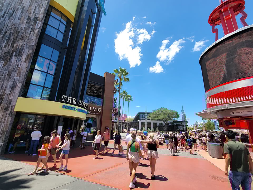 CityWalk Street with Visitors Sunny Day