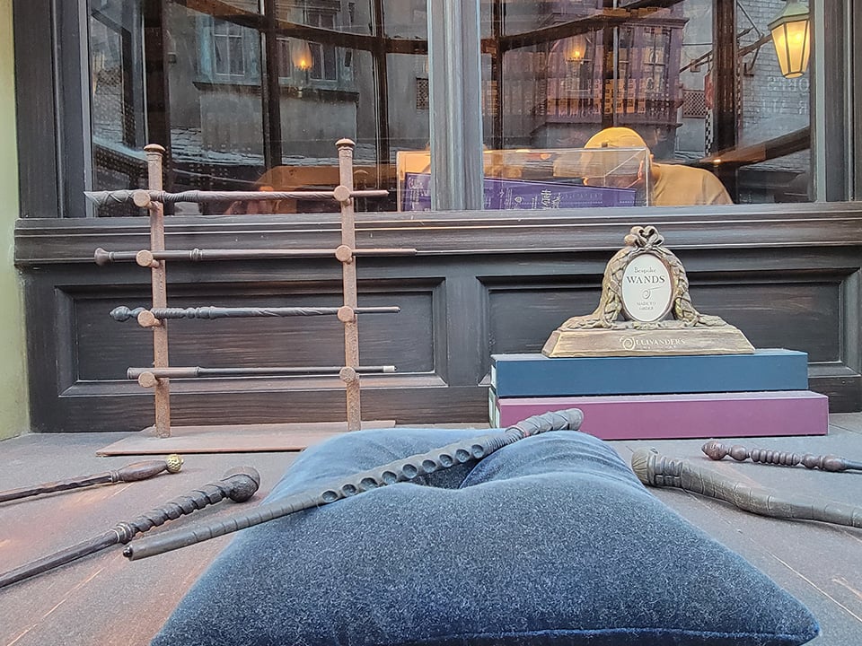 Wands on Display at Ollivanders Diagon Alley