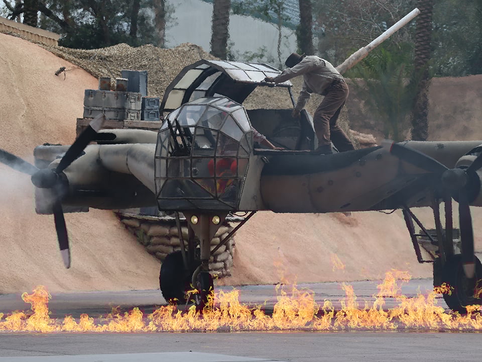 The Indiana Jones Epic Stunt Spectacular Airplane and Fire