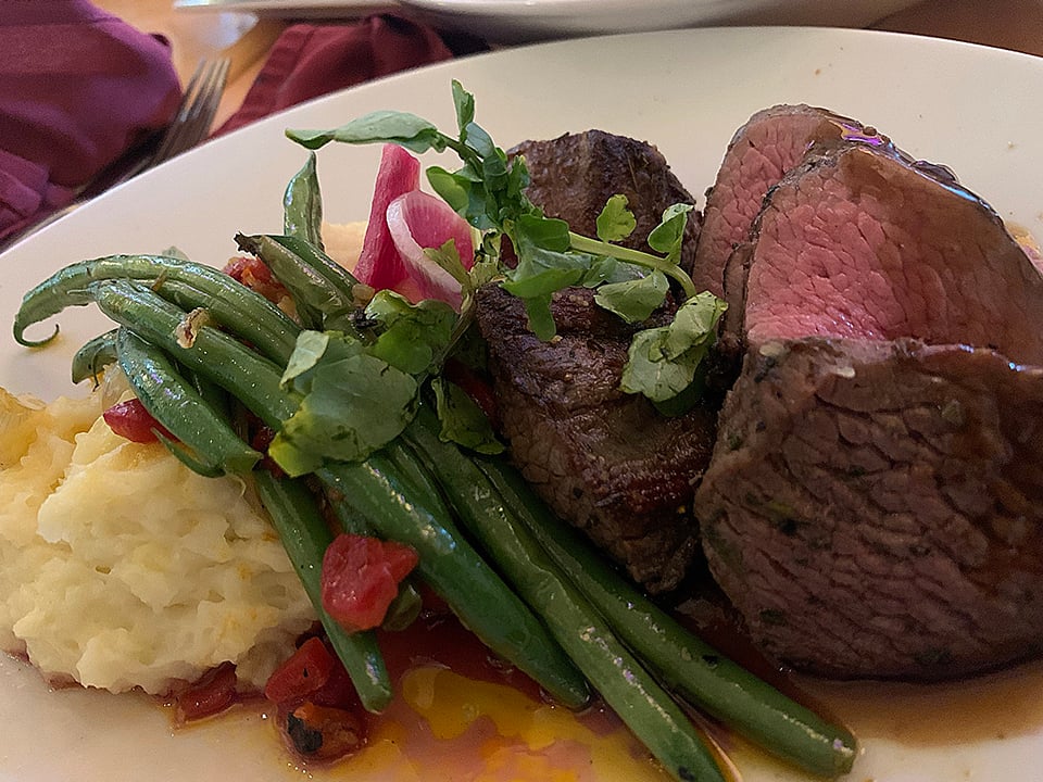 Beef Loin Medallions at Mythos Universal