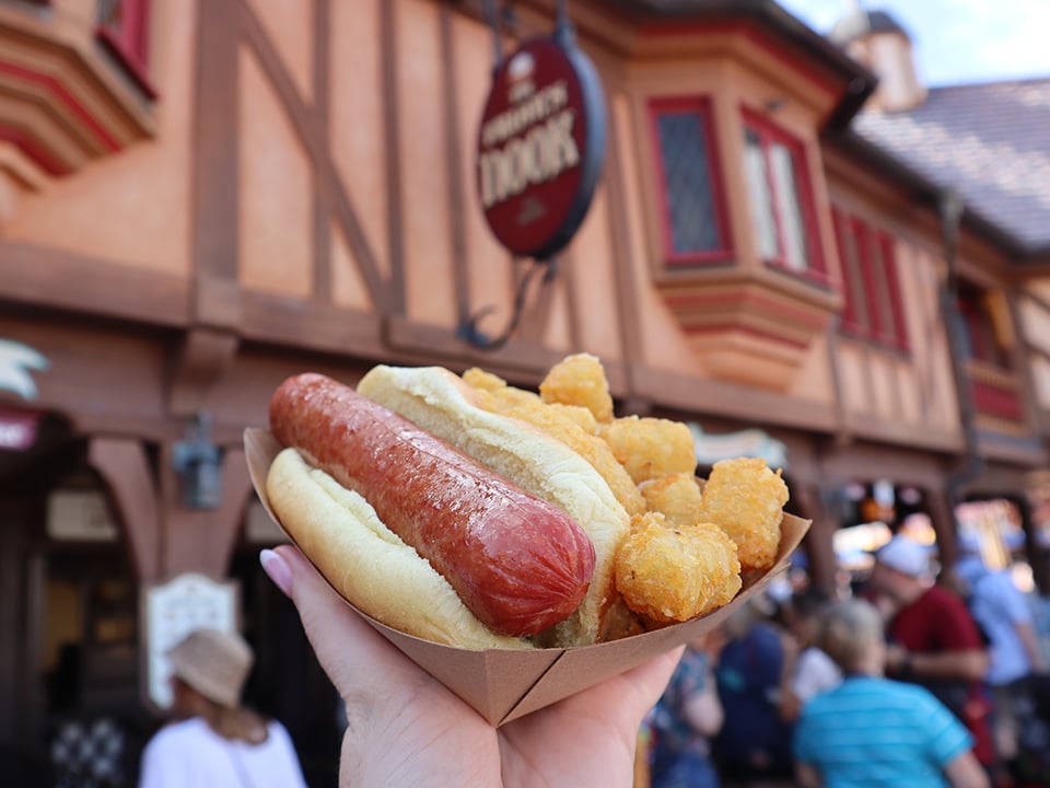 Friar's Nook Hot Dog and Tots Magic Kingdom