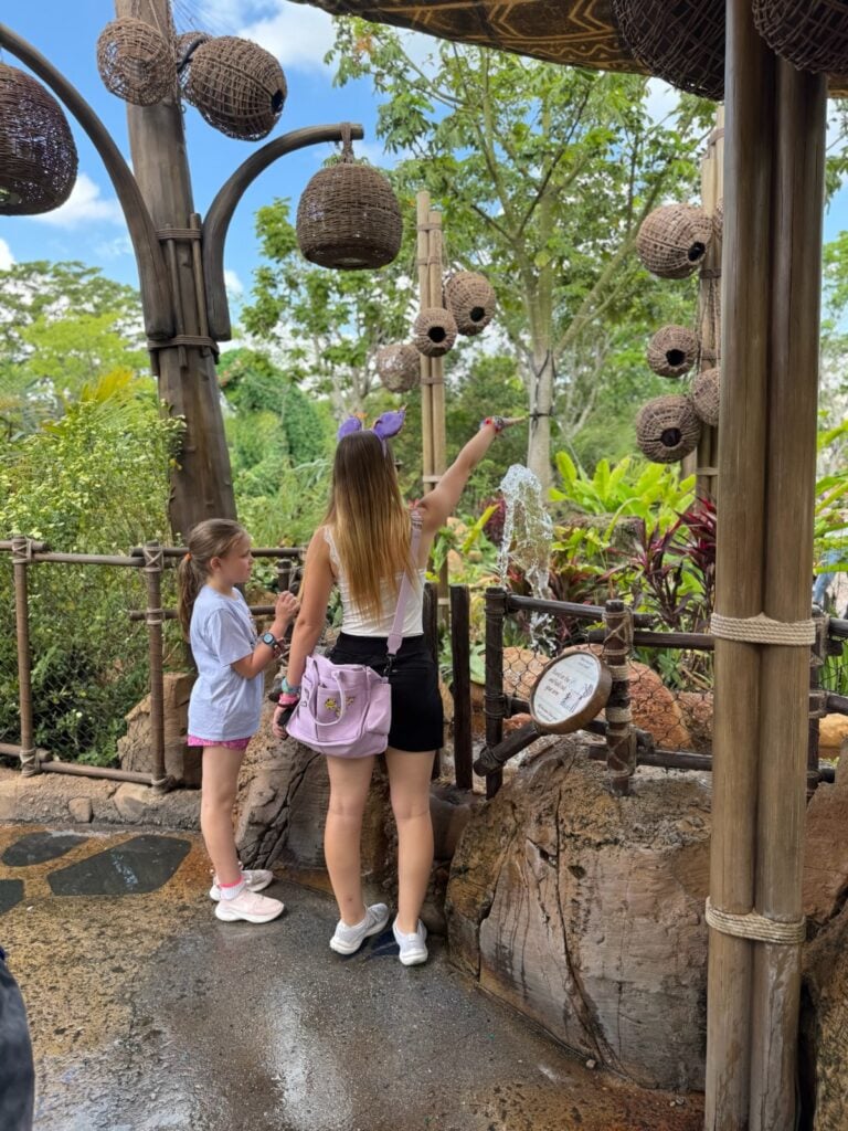 Journey of Water allows you to interact with jets of water, using your hands to make them rise and fall like a conductor. (©John Gullion/Hey Orlando).