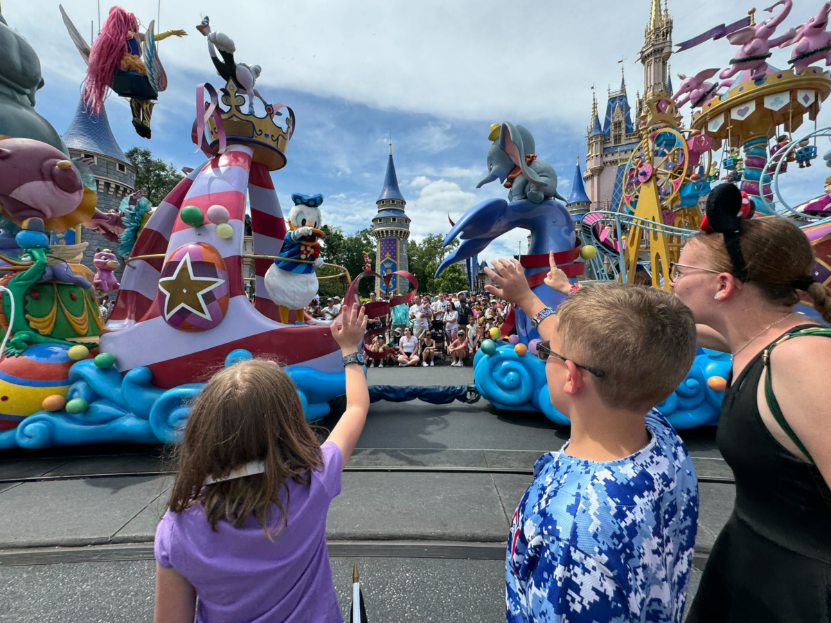 A Family Enjoys a Disney World Parade