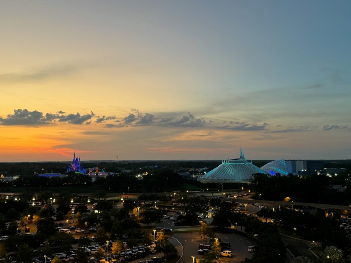 Sunset from the author's room at Disney's Contemporary Resort. (© John Gullion/Hey Orlando)