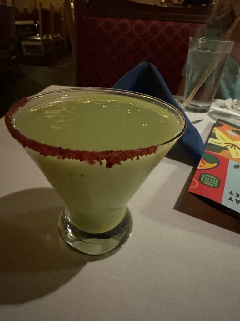 The Avocado Margarita from the La Cava del Tequila in the Mexico Pavilion. (© John Gullion/Hey Orlando).
