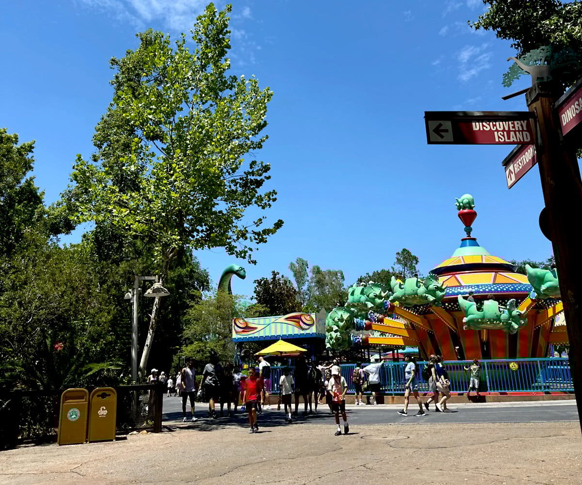 A look inside the former DinoLand USA, including the Triceratops Spin. (© John Gullion/ Hey Orlando).