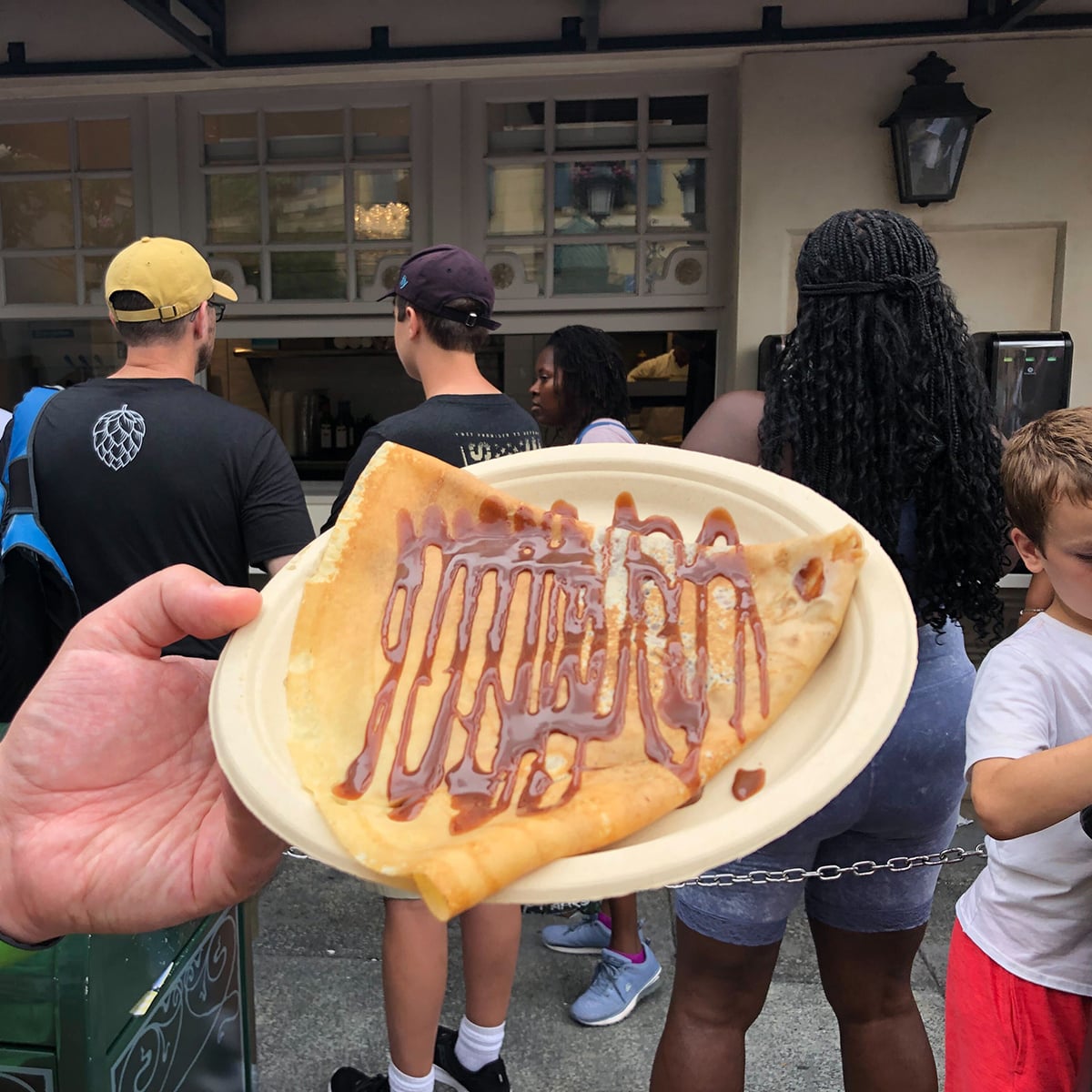 hazelnut crepe in epcot at disney world