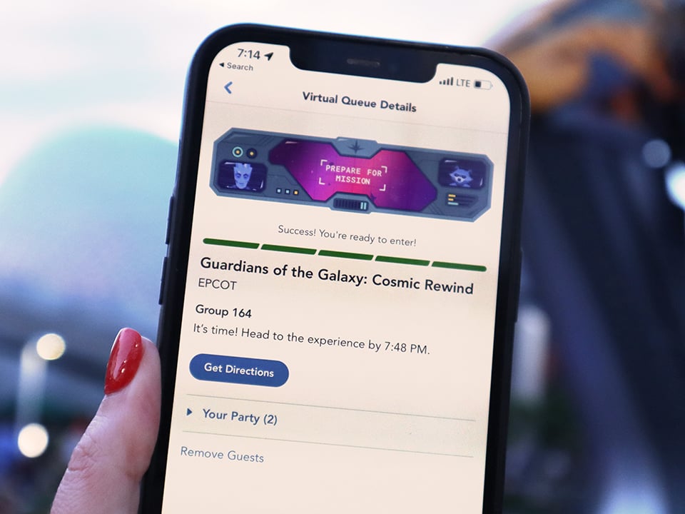 a phone of the virtual queue of guardians of the galaxy