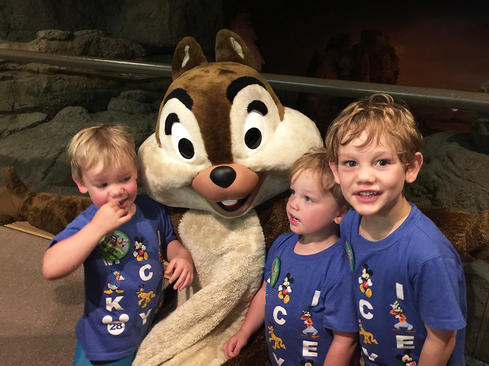 three kids with Chip