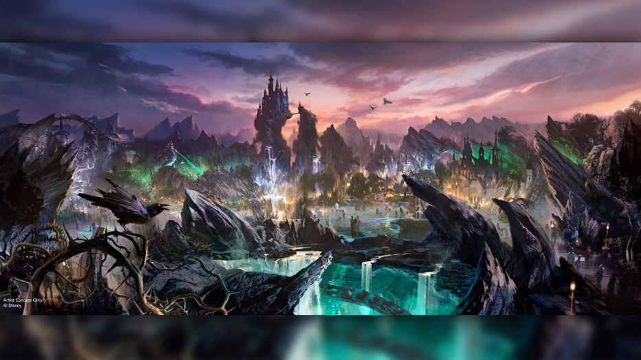 Artist concept of the Villains Land coming to Magic Kingdom. (Credit: Disney)