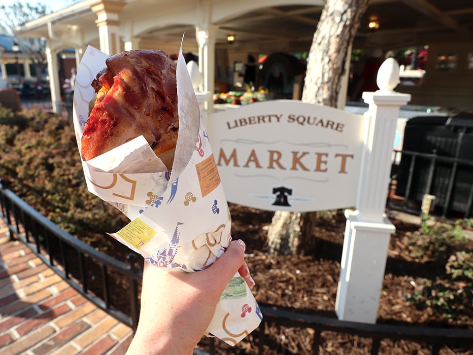 A turkey leg at Liberty Square market is $12.49 (photo by Morgan Overholt/HeyOrlando.com)